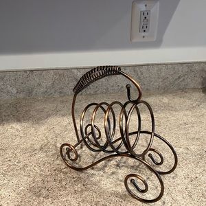 Beautiful copper wine bottle holder